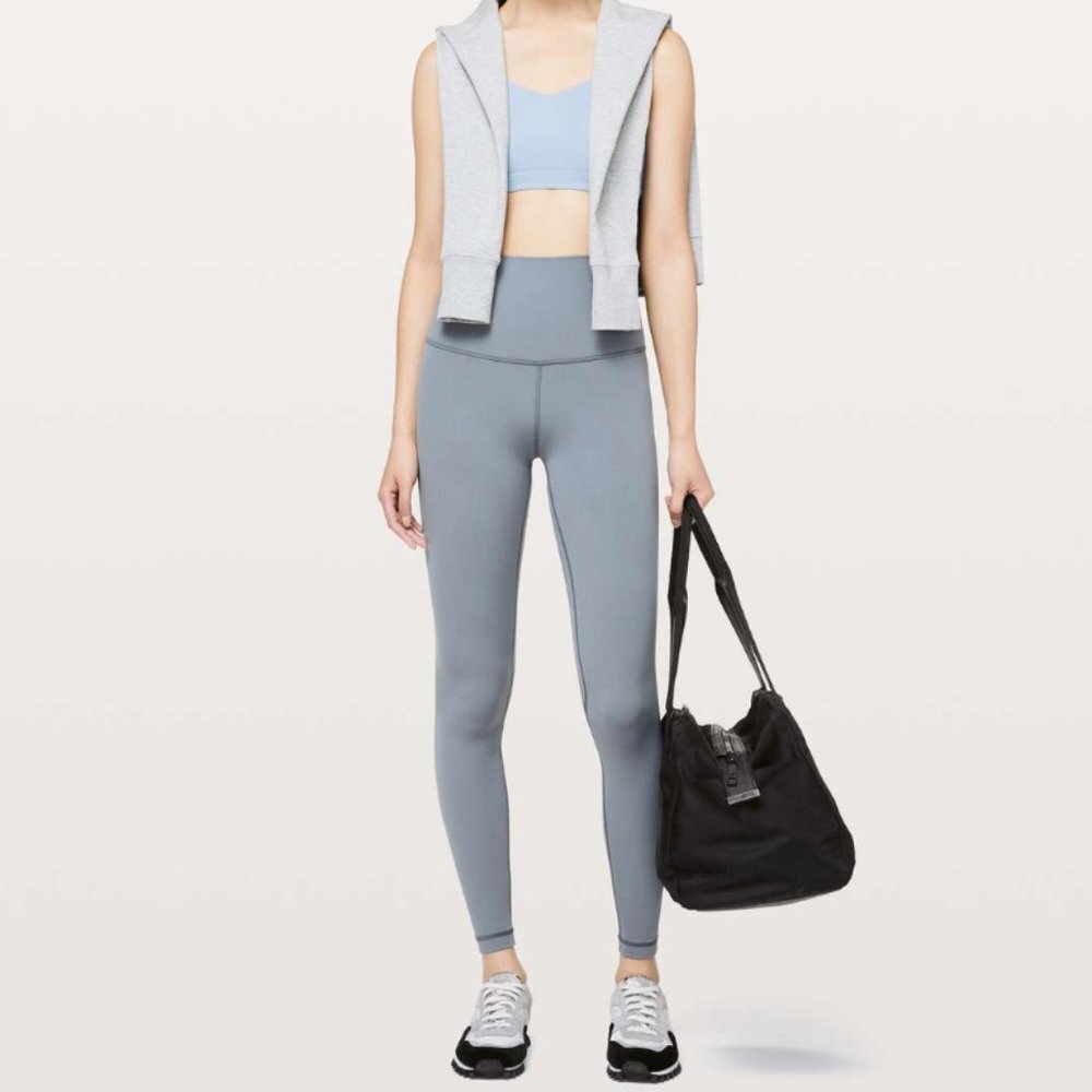 Lululemon Light Blue High Rise 28"  Leggings Size 4
